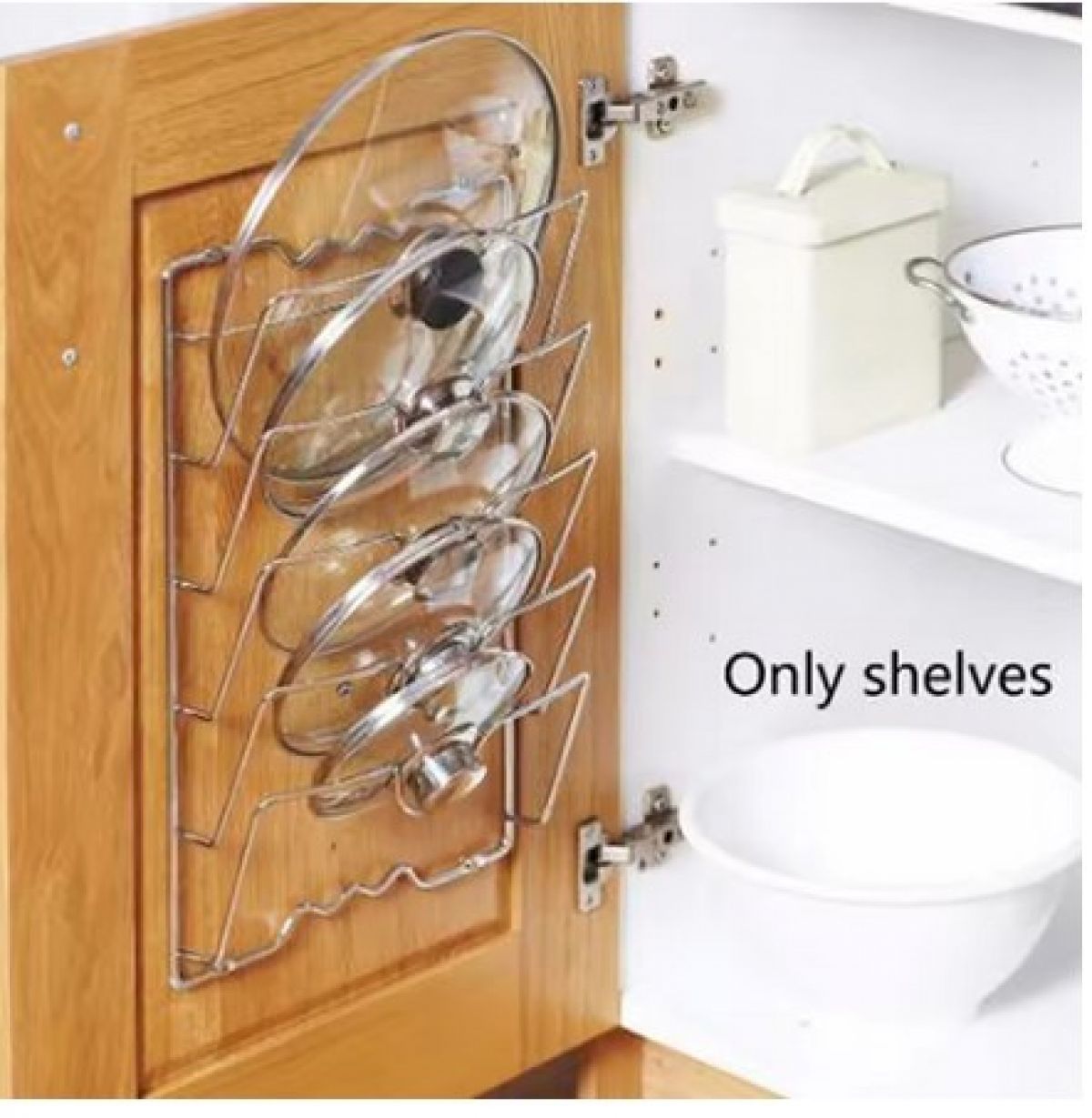 Kitchen hanging organizer for lids