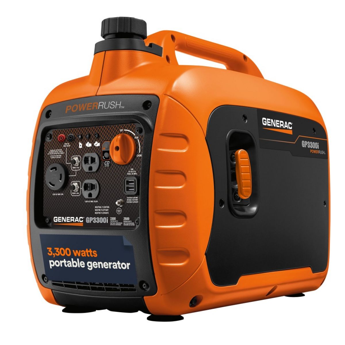 Generac GP Series 3300-Watt Starting Portable Generator with PowerRush™ Technology