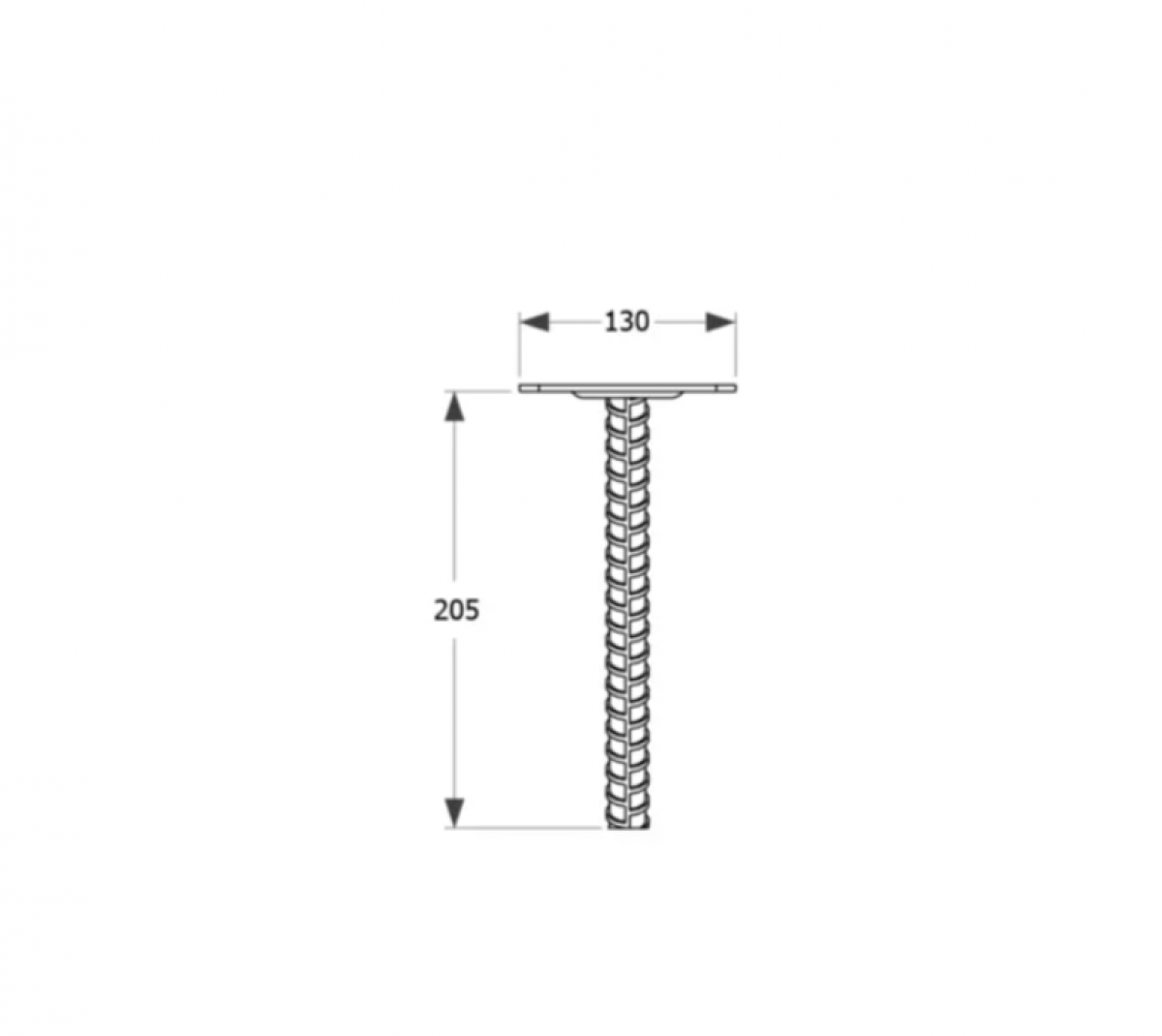 PPS 130 Post support 130x205x3,0 mm