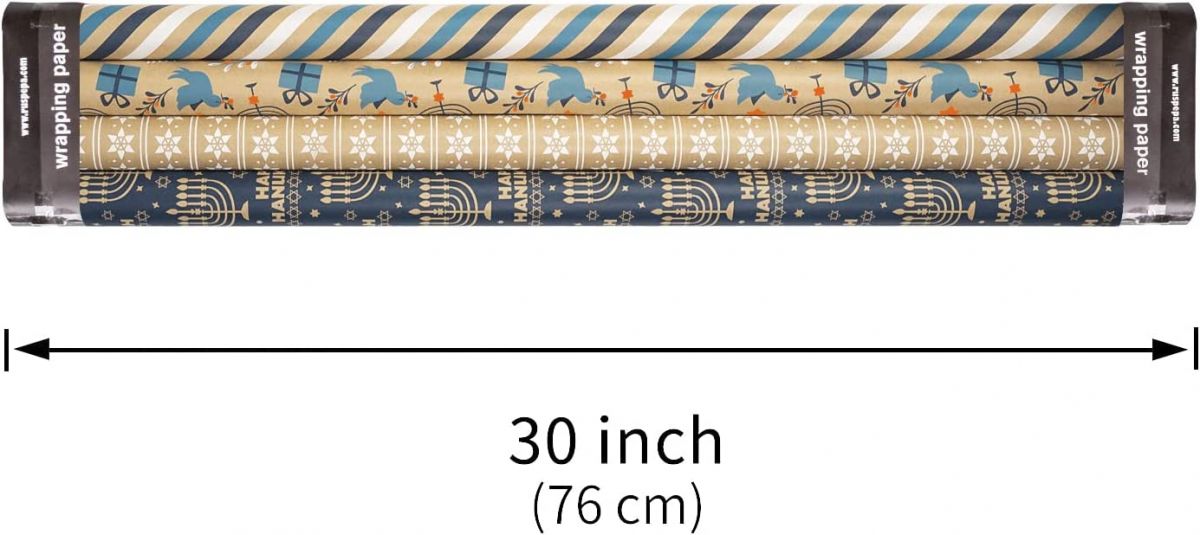 4 rolls of wrapping paper (76 x 305 cm)