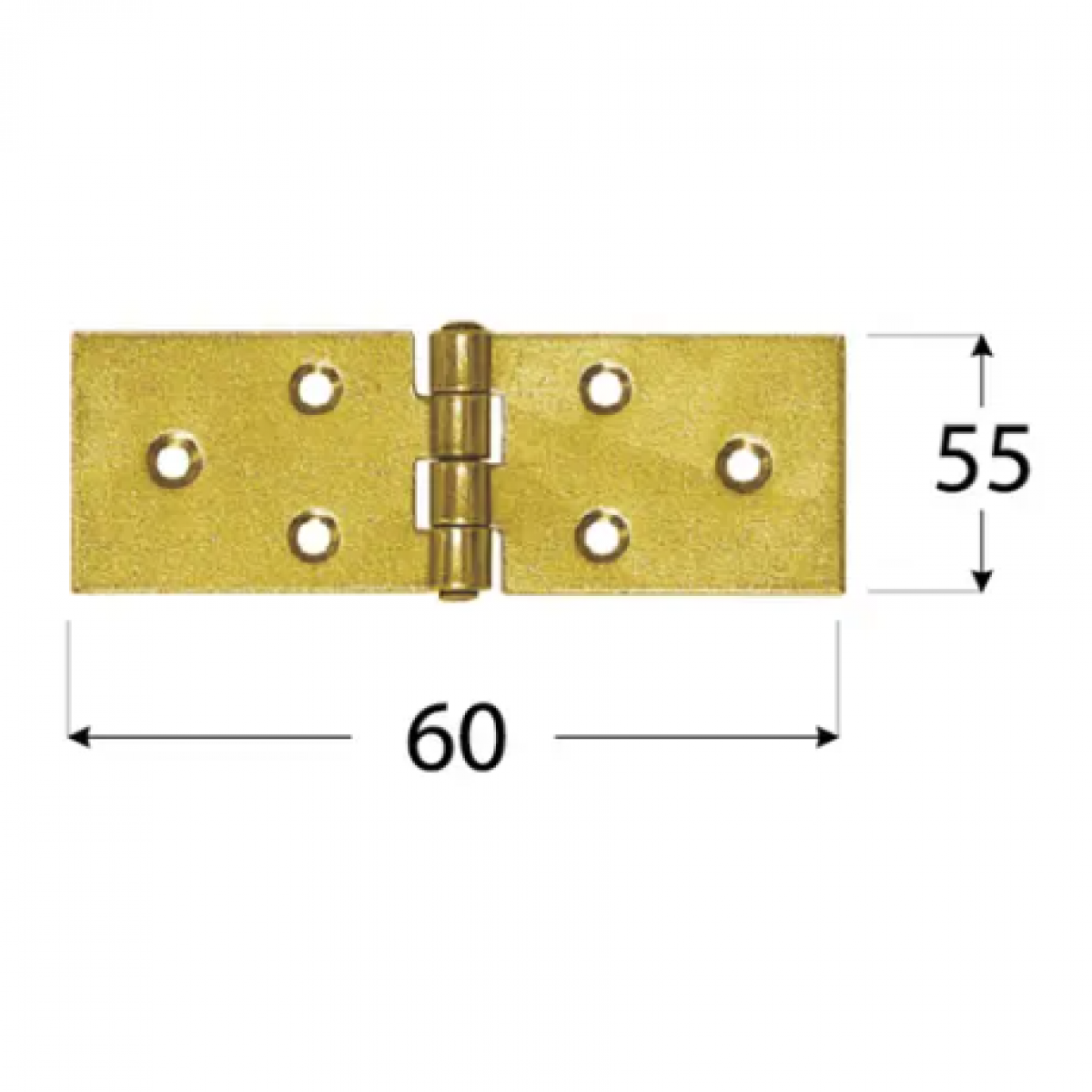 Z 60 End hinge 60x55x2.5mm 