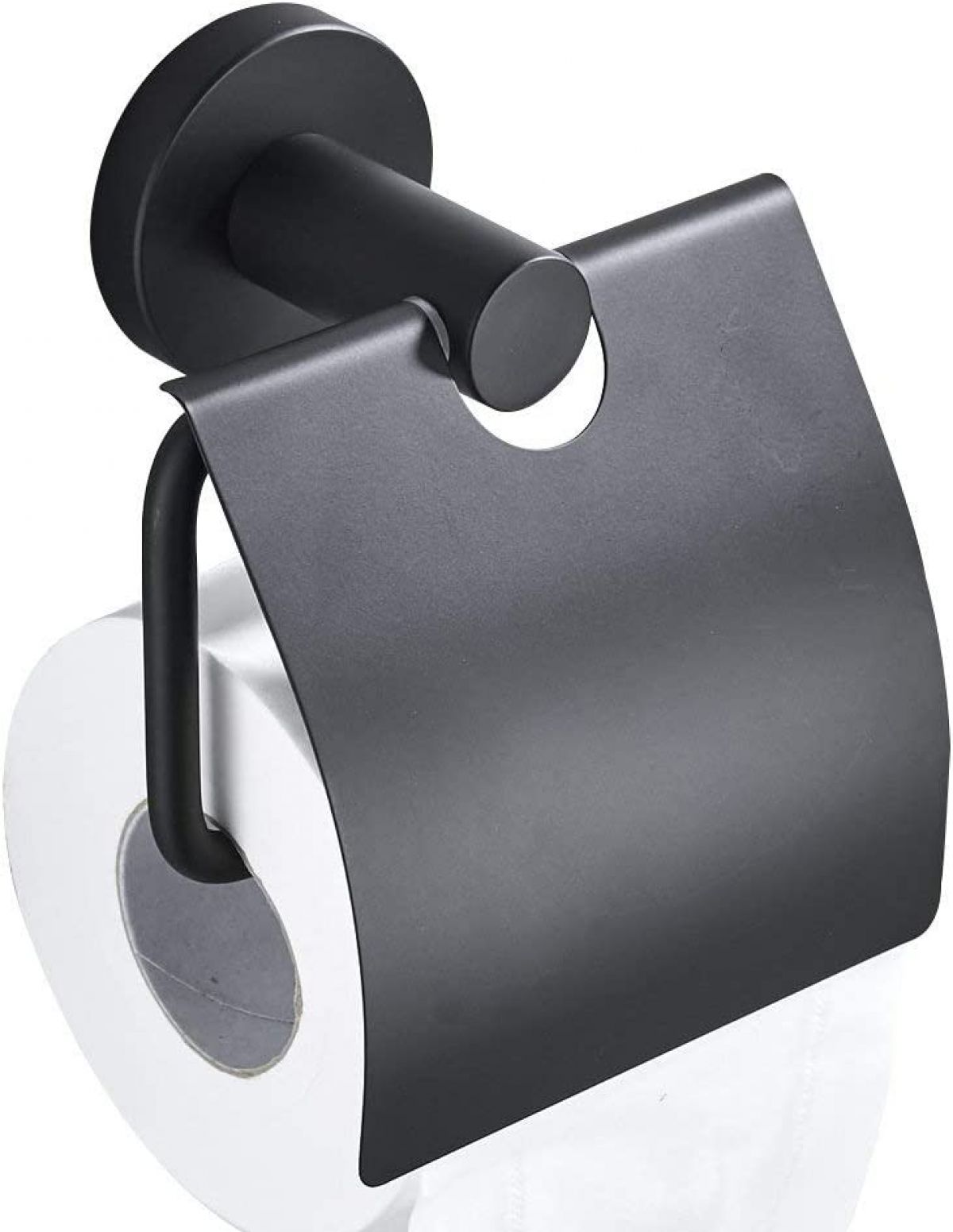 Toilet paper holder, Black (metal)