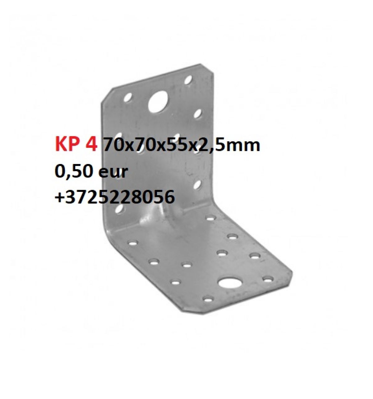 Уголки усиленные KP1 - 90x90x65x2,5 mm