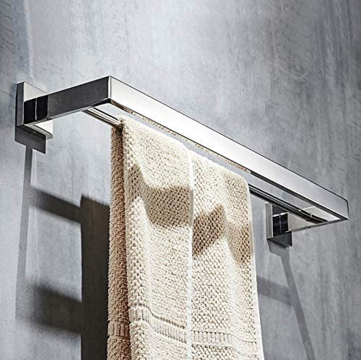 Wall-mounted double towel rail 60 cm