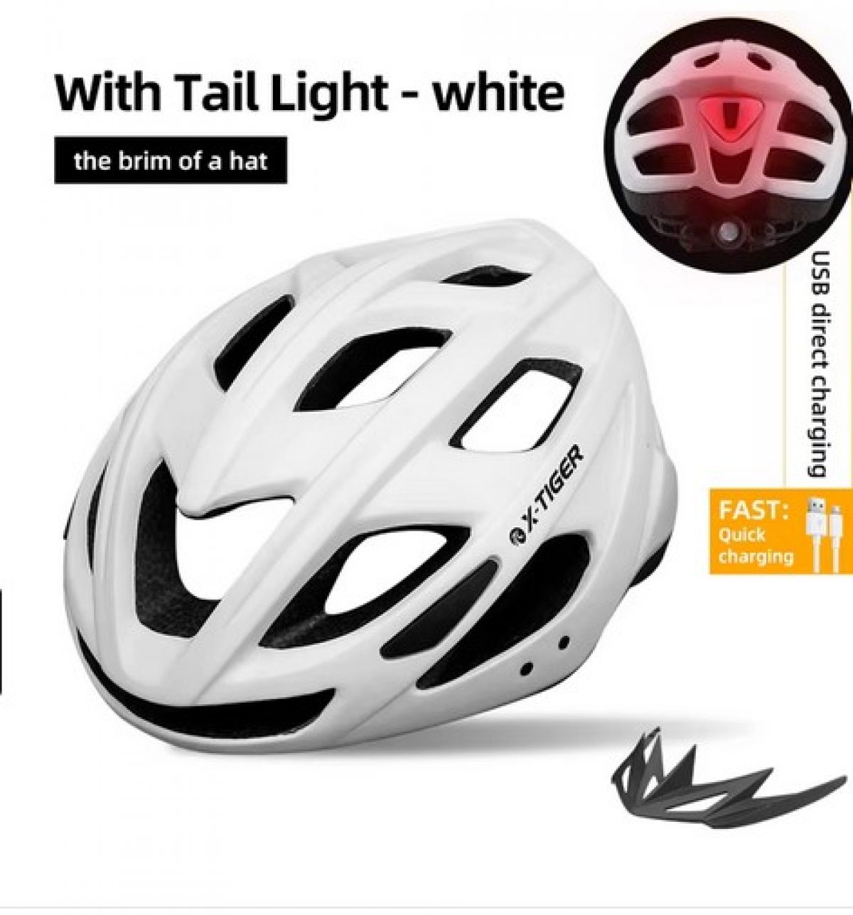 Bicycle Helmet with LED Light