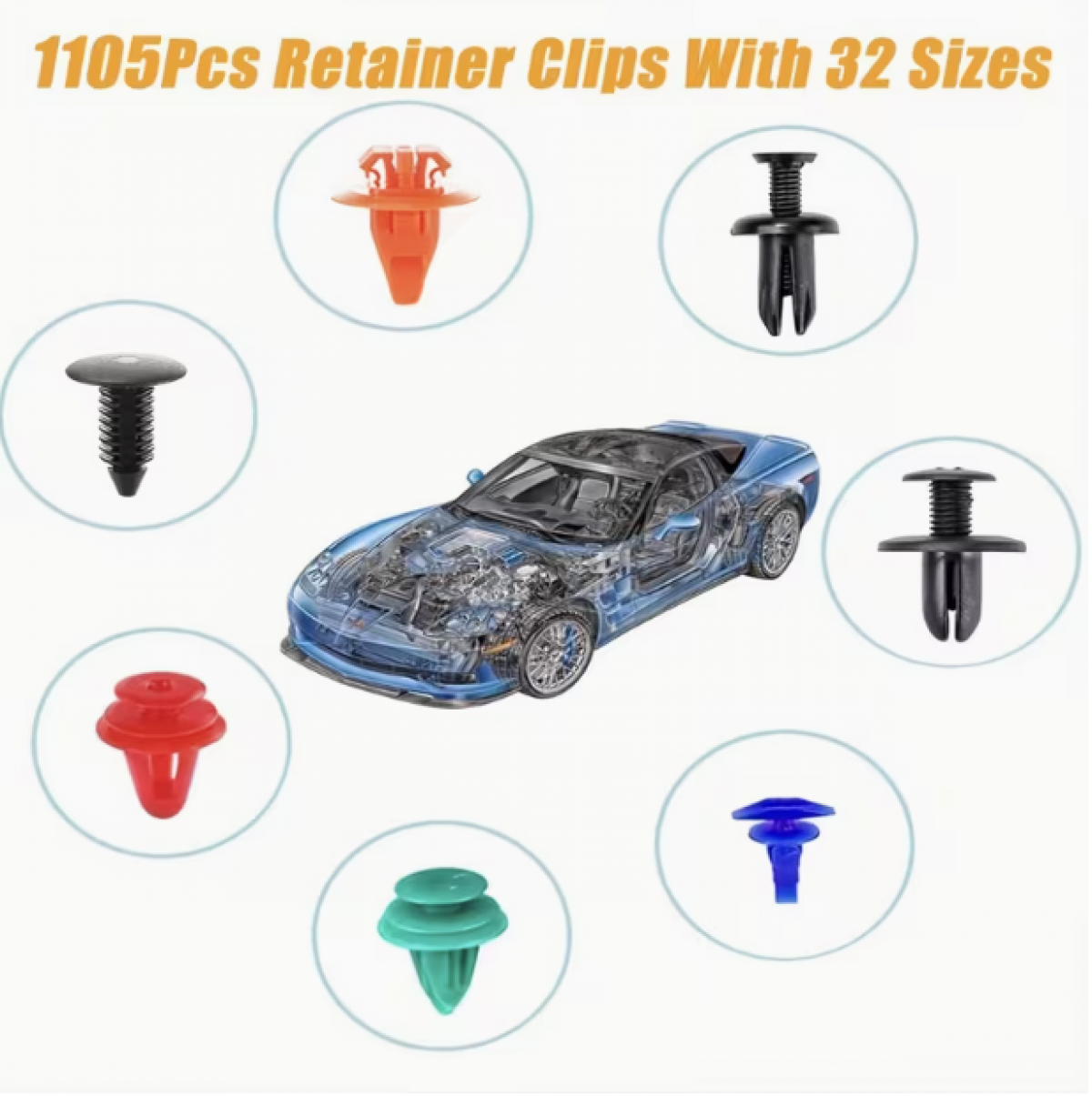 Autokinnitusdetailide komplekt (1565 osa) (36 suurust)