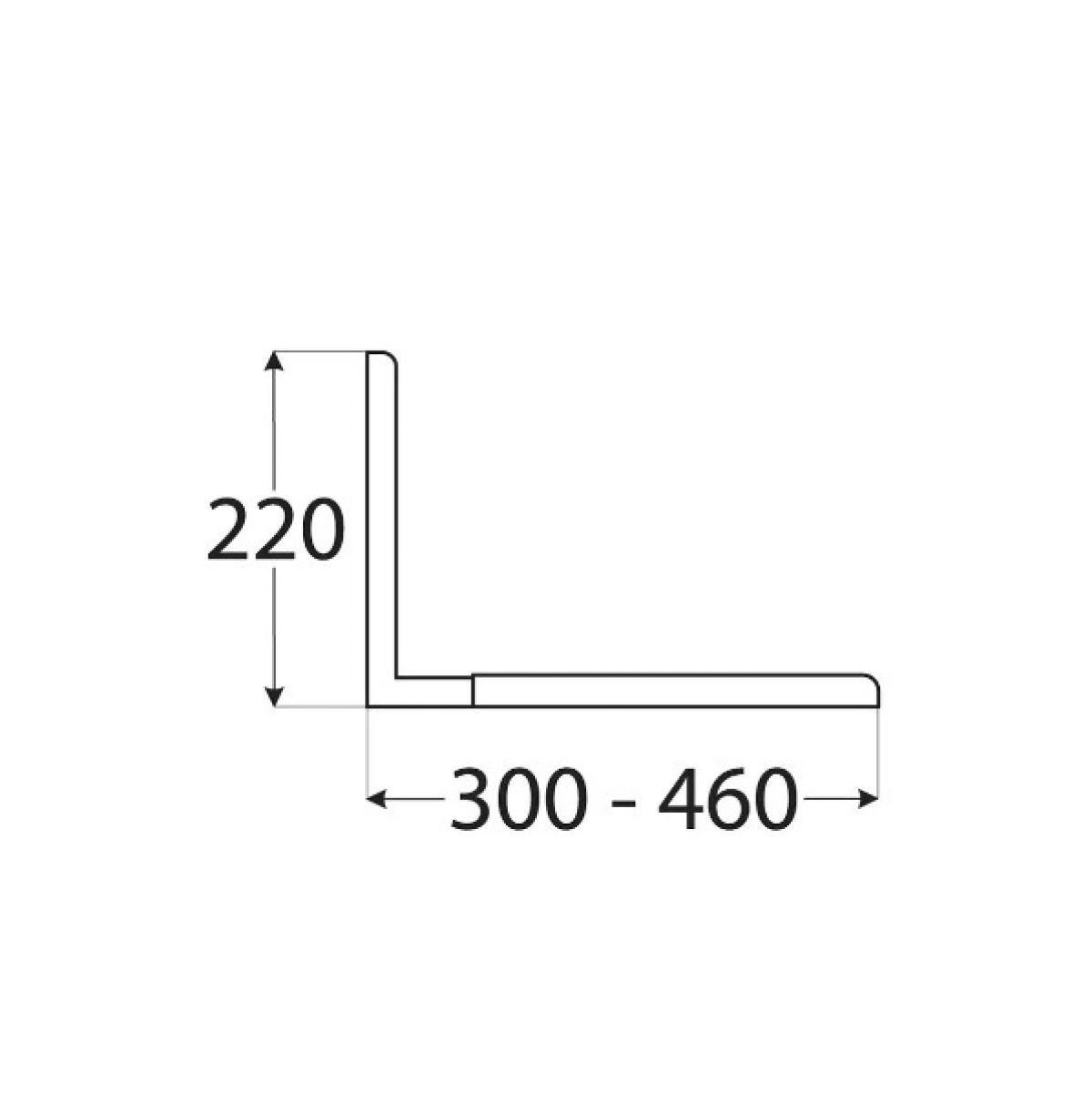 Microwave Wall Bracket WSR300 220×300–460×4.5 mm White DOMAX