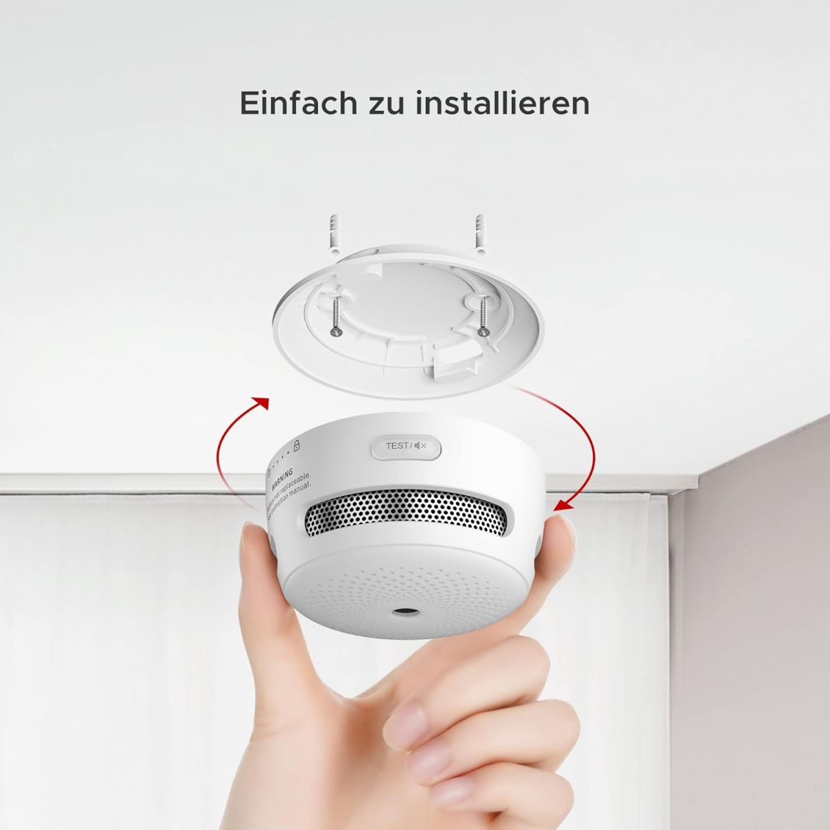 3 pcs. battery-powered smoke alarms