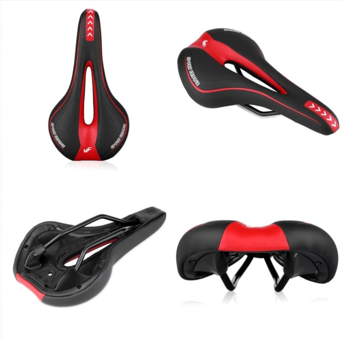 Bicycle saddle, red, 275 x 150 mm