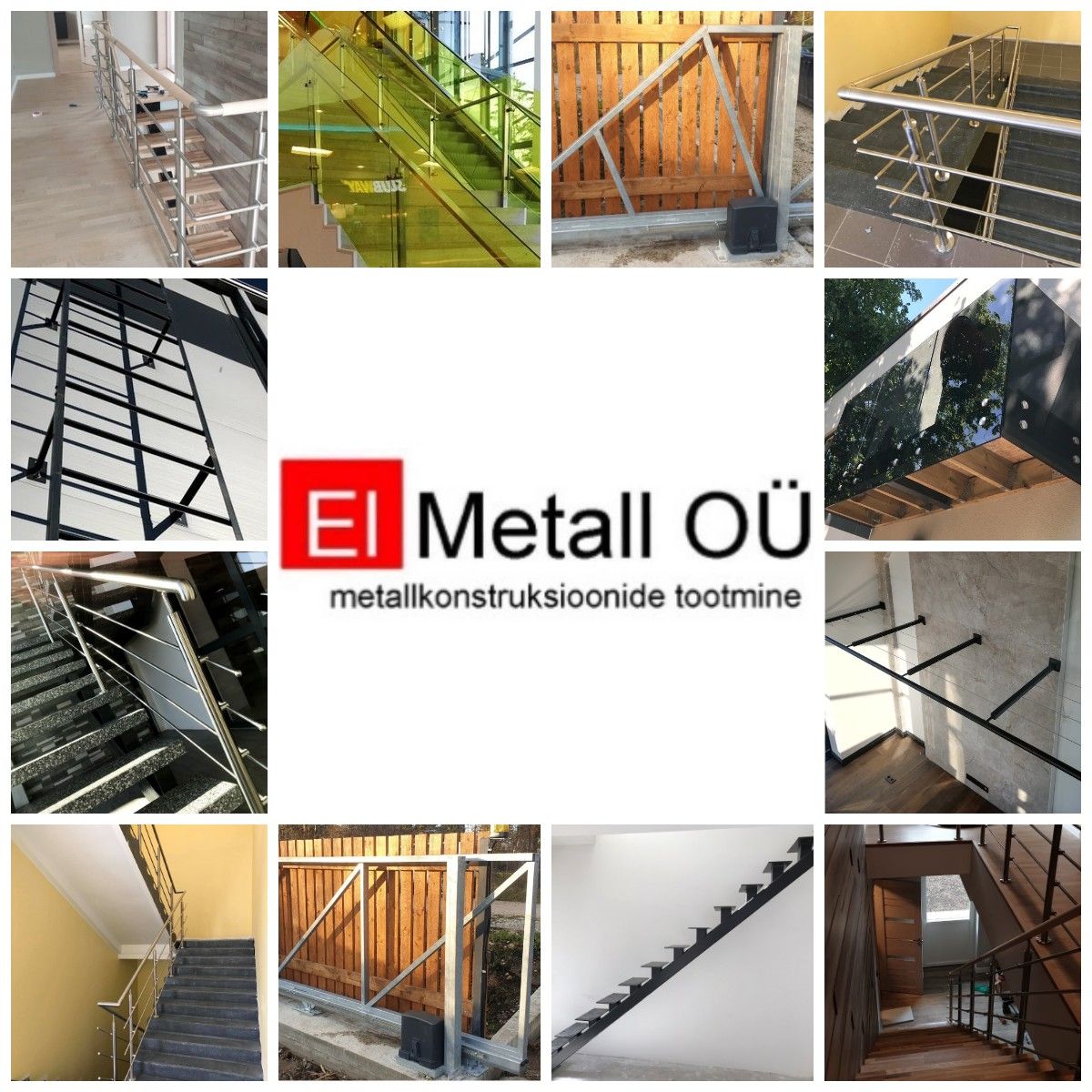 Metal structures, railings, stairs, balcony railings, gates
