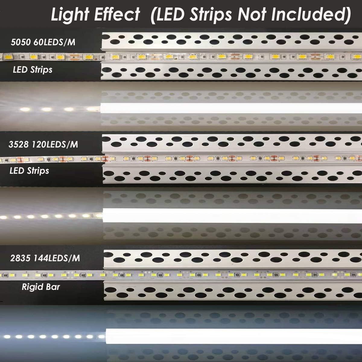 Aluminum profile for LED strip 6 x 1 m