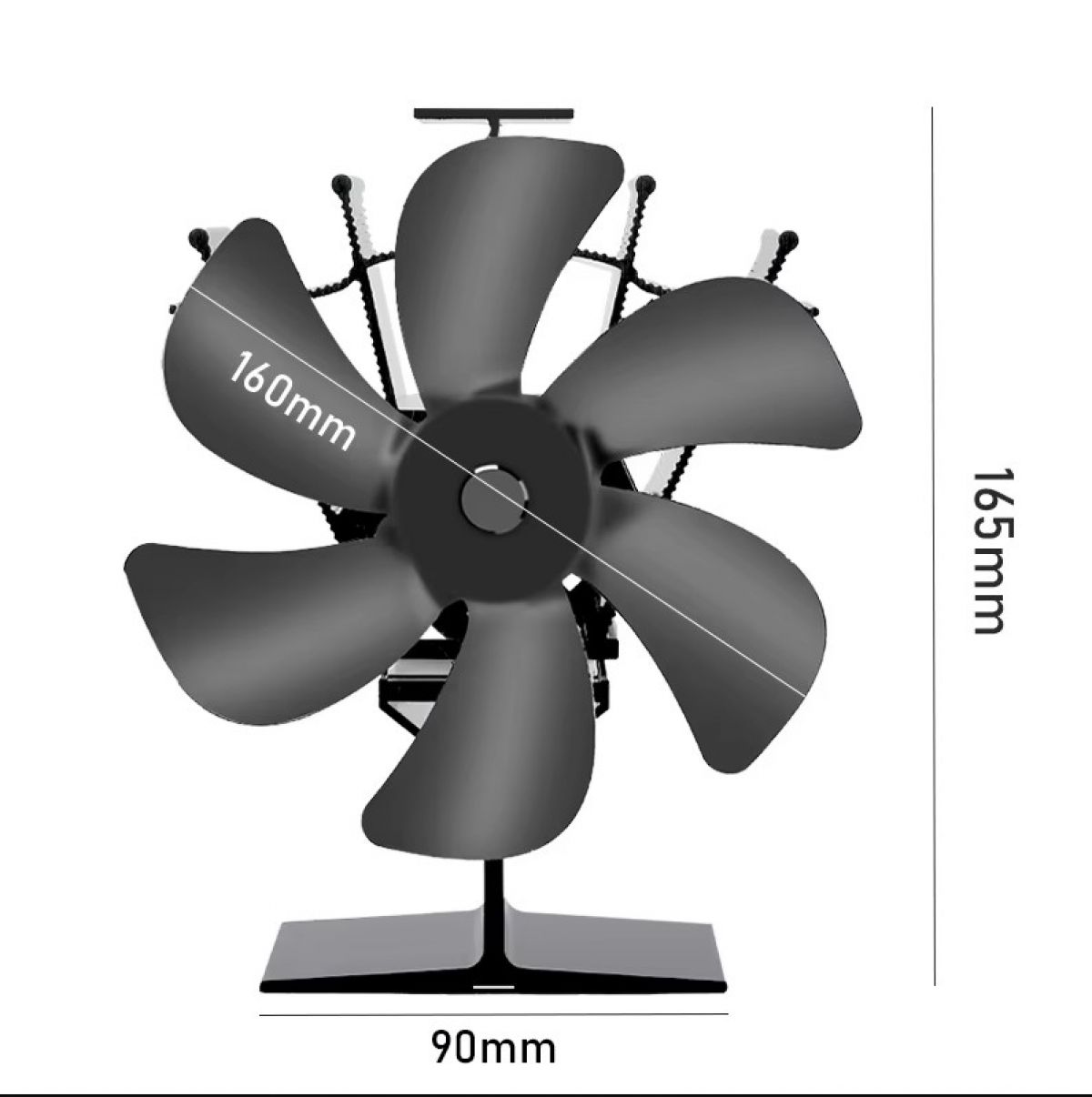 Stove Fan, 6 Blades Fireplace Fan