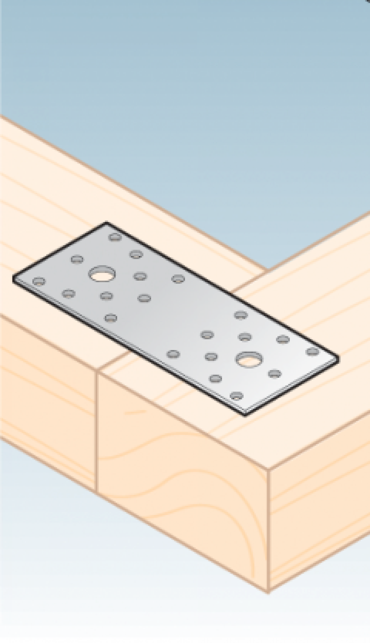 Naelutusplaat LP6 210x90x2,5 mm DOMAX