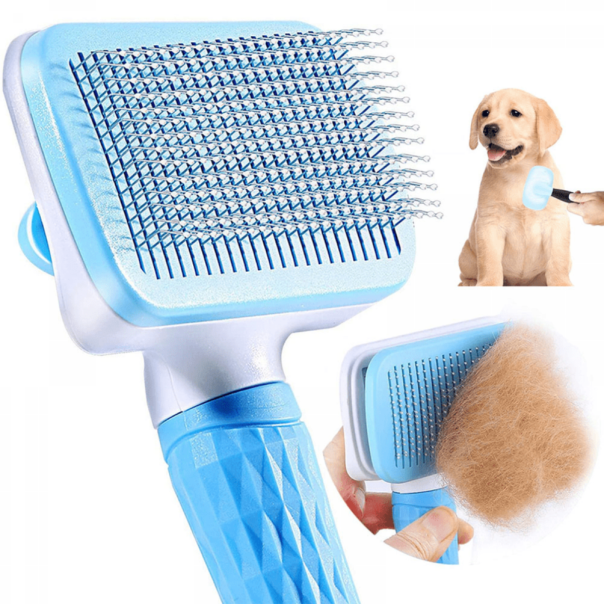 Brush for removing hair from dogs and cats