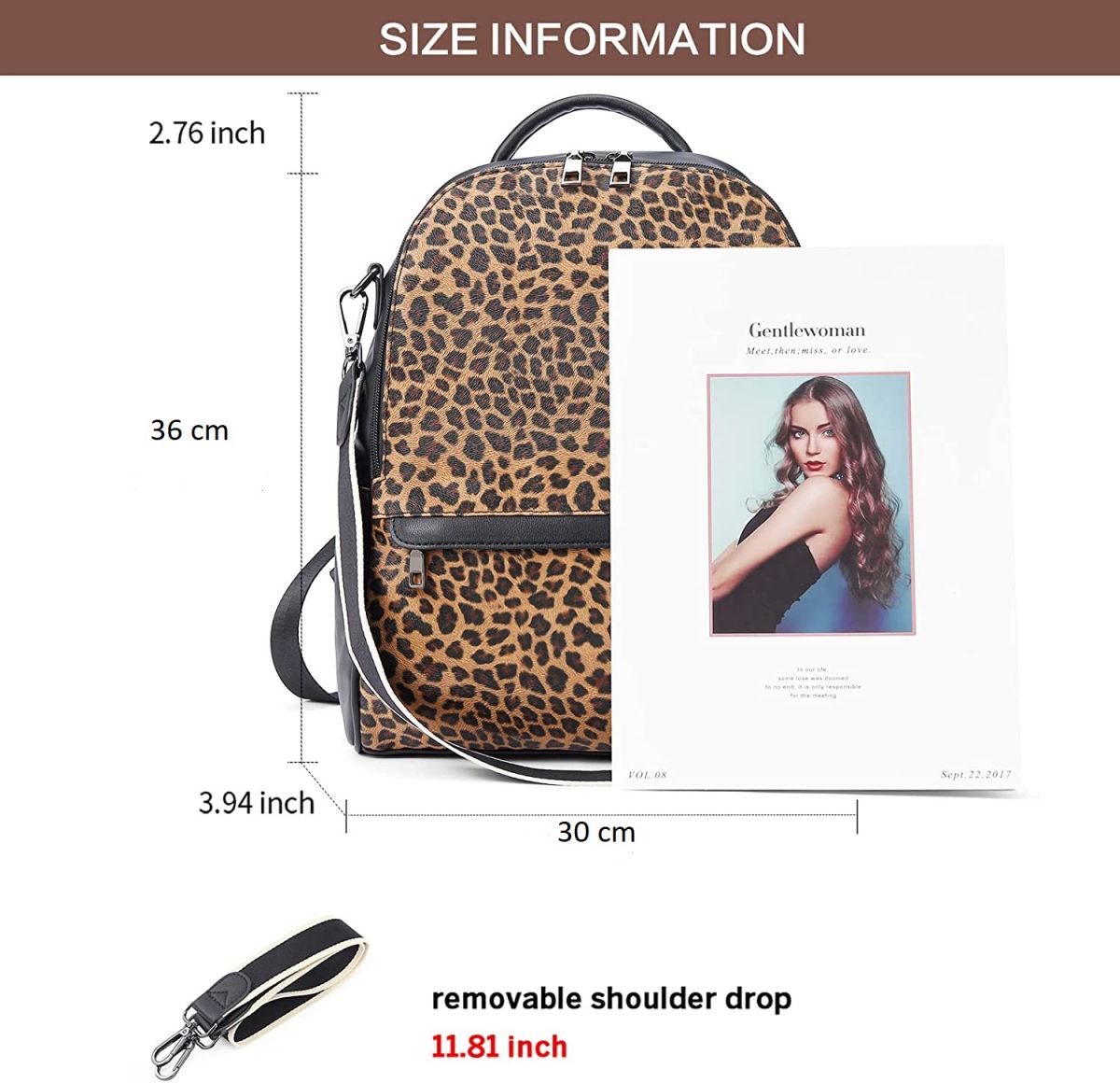Рюкзак для Женщин, Девочек, леопардовый