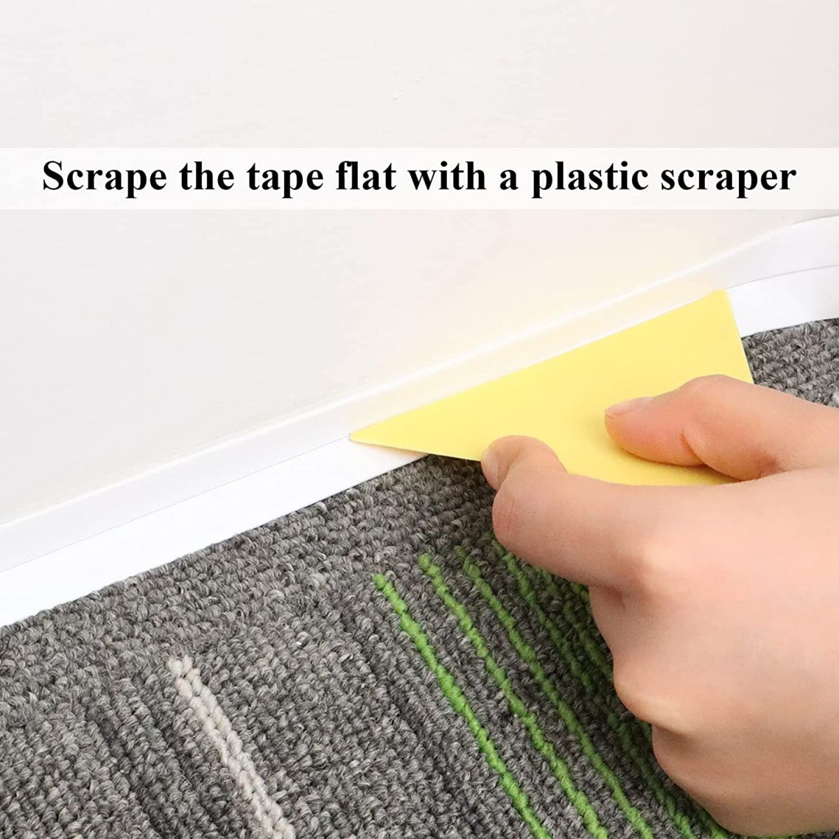 Self Adhesive Waterproof Tape Sealing Tape with Installation Tool (White, 320cm x 2.2cm)