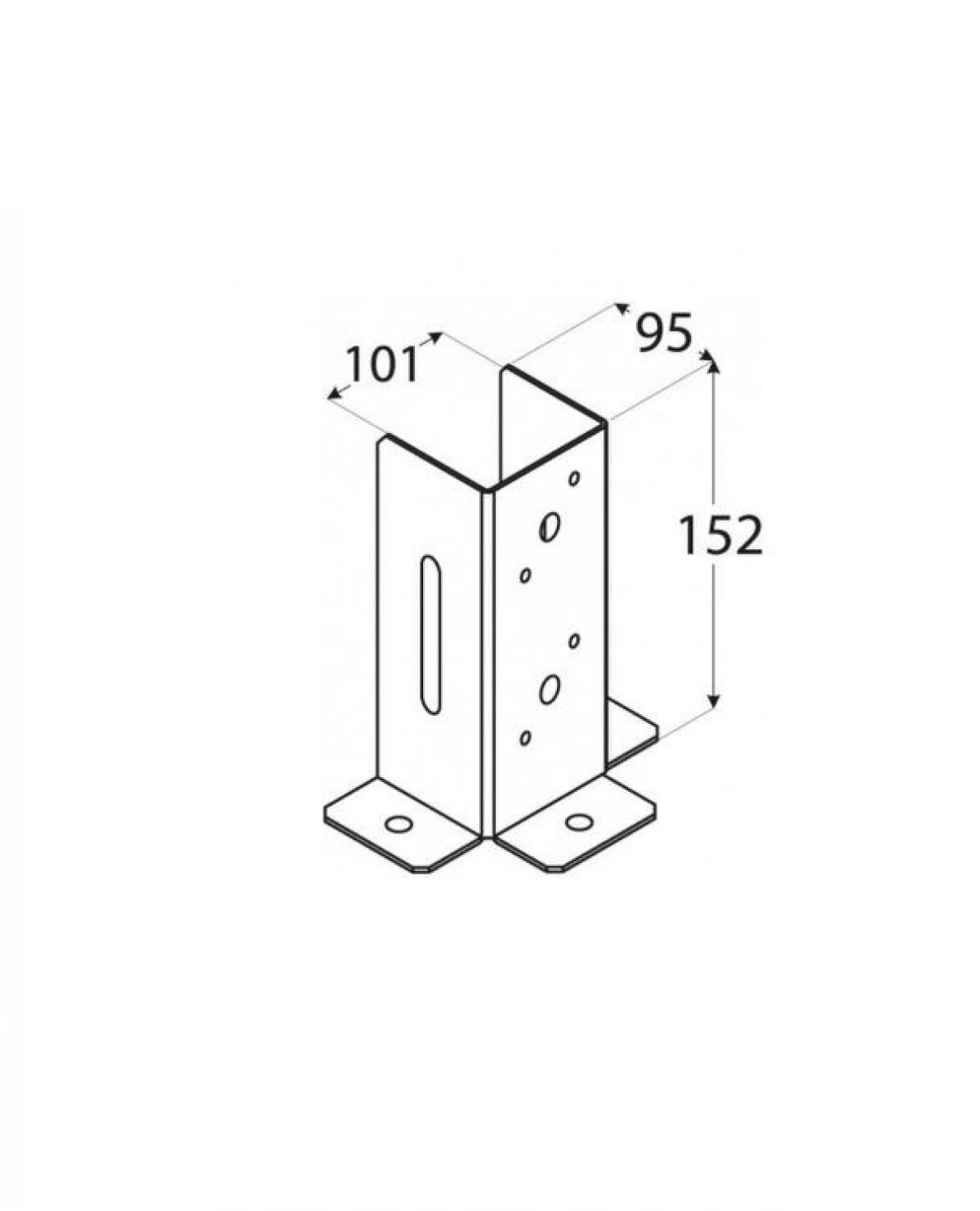 Avatud betoonihark PSP100 DX 101x154x2,0 mm DOMAX