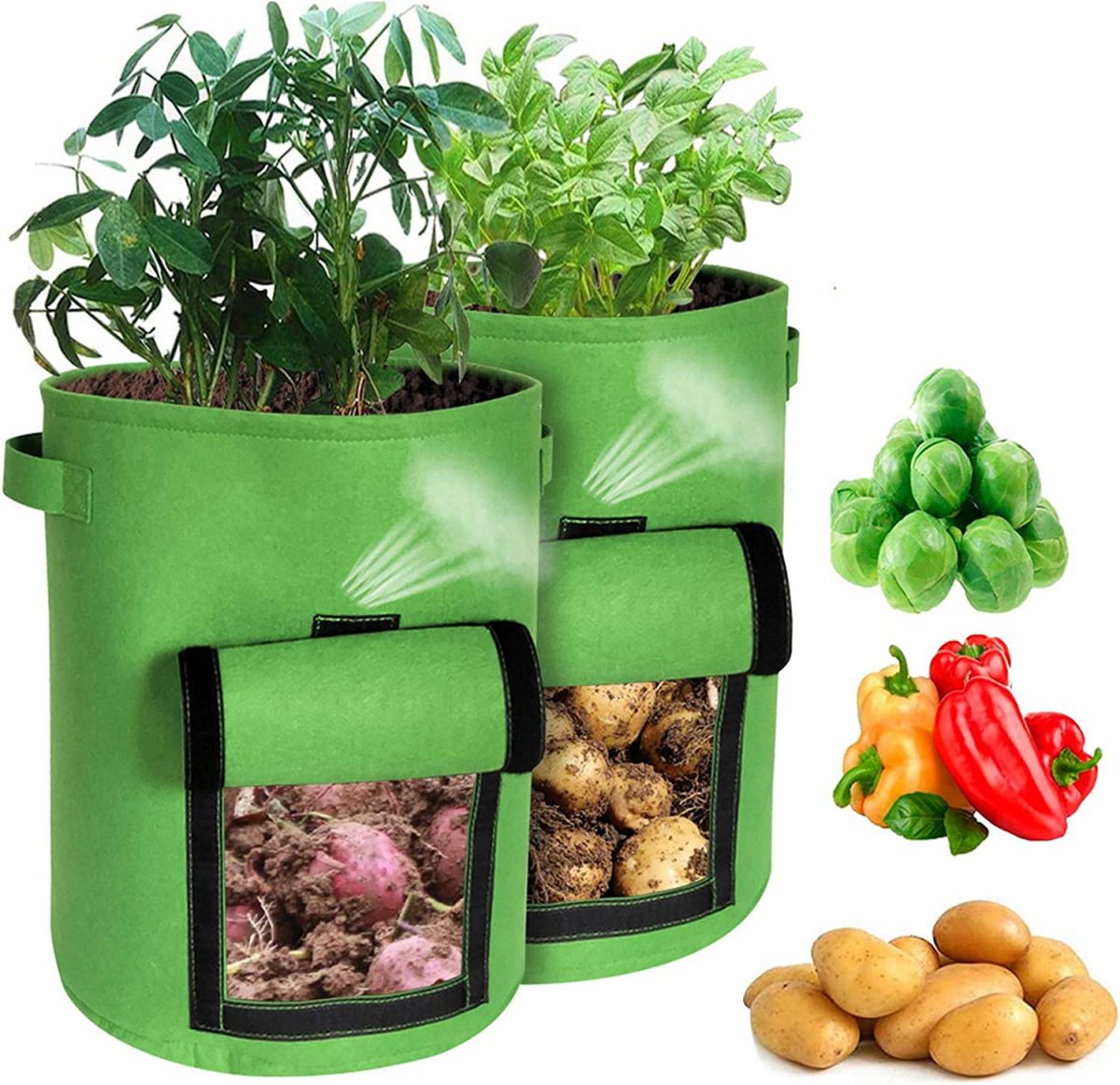 Bag with handles, for growing vegetables (2pcs)