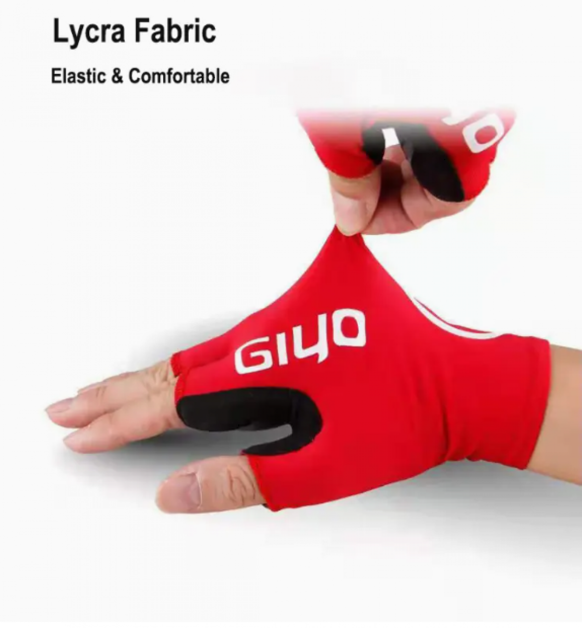 Fingerless Cycling Gloves S, Red